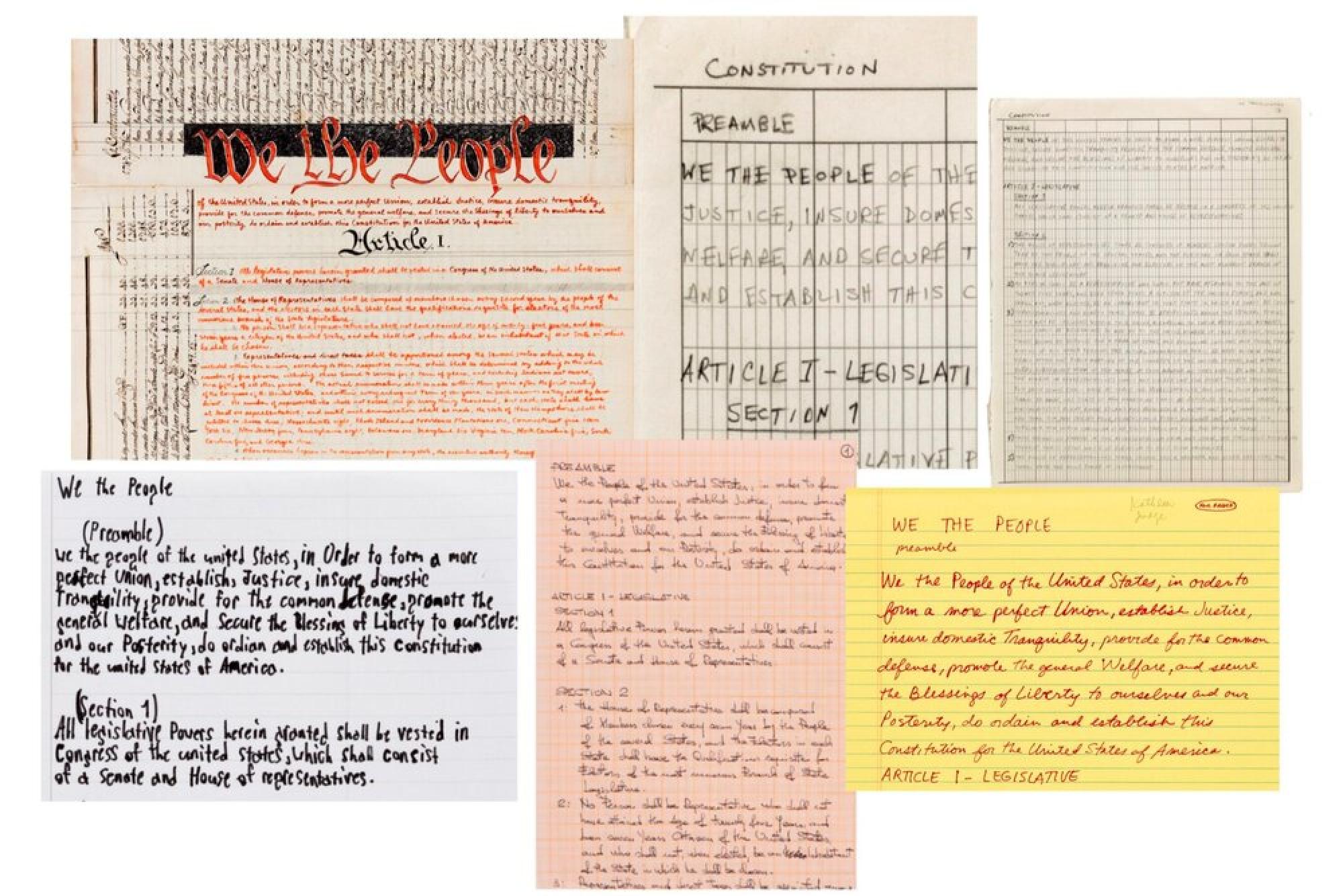 The “Write Climate, Right Climate” course was inspired by Morgan O’Hara’s project “The Constitution, By Hand”.